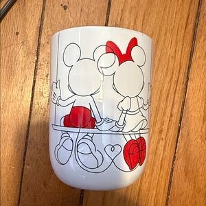 Disney Mickey and Minnie Mouse White and Red Bath Cup